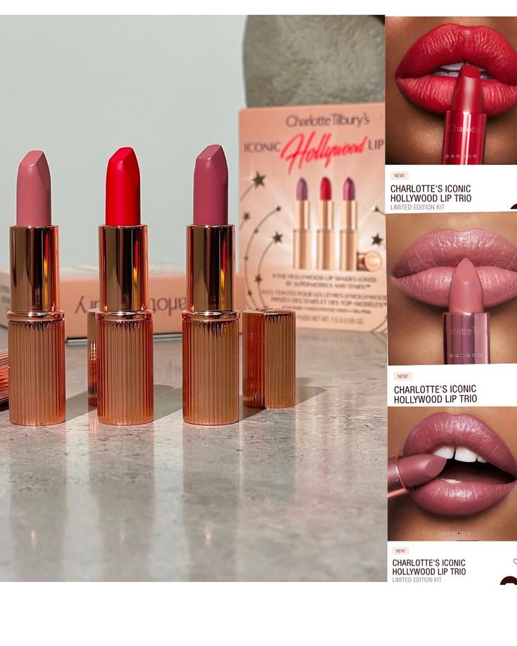 Charlotte Tilbury Iconic Hollywood Lip Trio – 3 x 1.5g