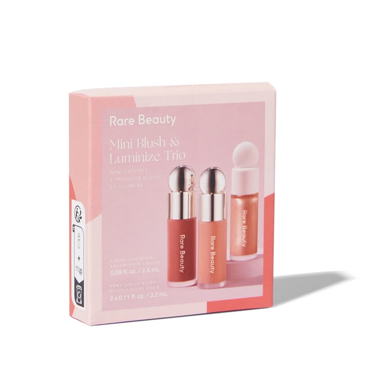 Rare Beauty Mini Blush & Luminize Trio – Limited Edition Set Includes 3 Minis | Total Net Wt. 3.2 mL