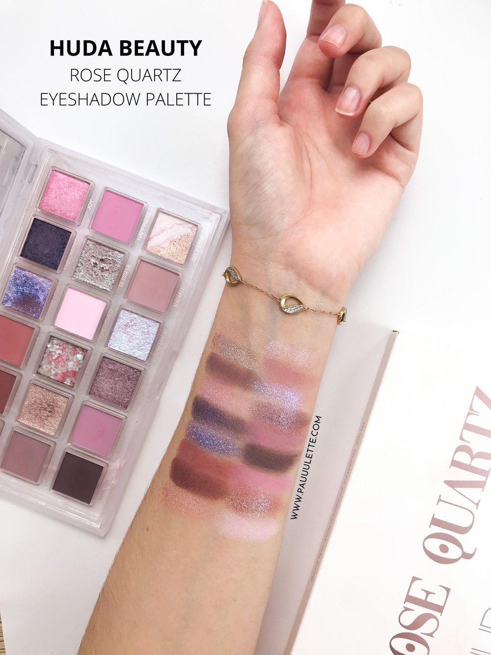 HUDA BEAUTY – Rose Quartz Eyeshadow Palette | Net Wt: approx. 18g