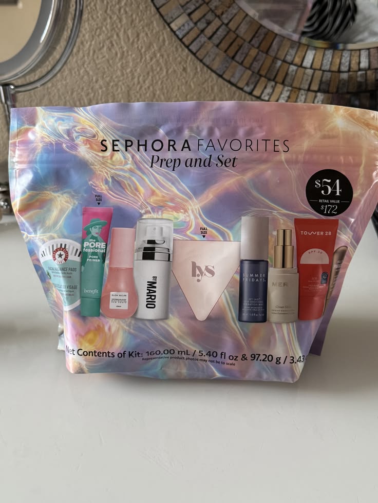 Sephora Favorites Prep & Set Makeup Kit – Primer, Setting Spray & Glow Essentials Value Set