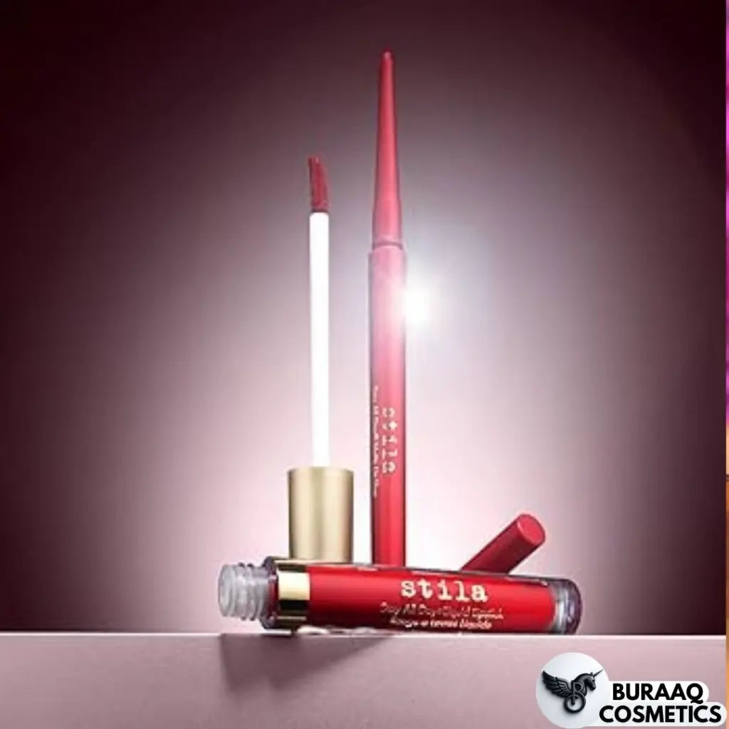 Stila Stay All Day® Liquid Lipstick & Matte Lip Liner Duo – Fiery Red (Liquid Lipstick: 3ml / Lip Liner: 0.2g)