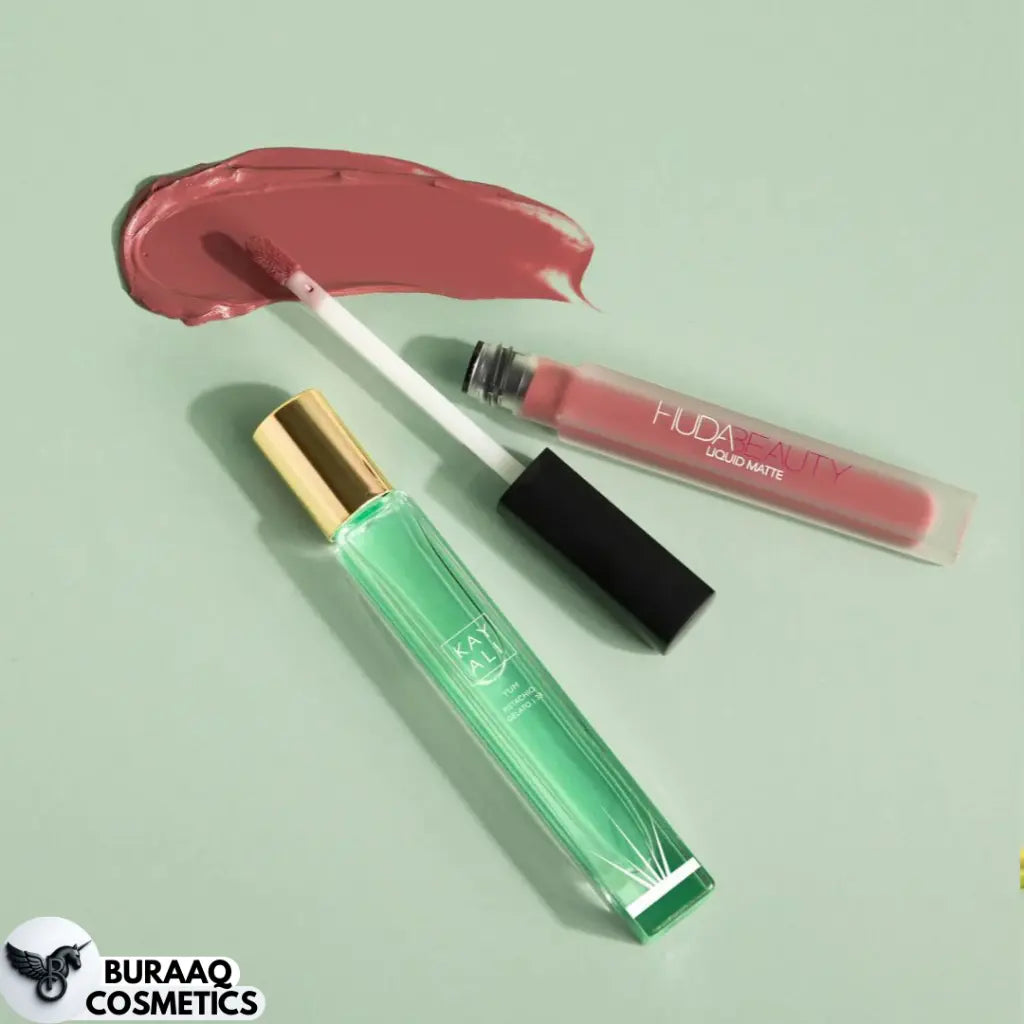 Huda Beauty x Kayali Yum Set – Limited Edition Duo Includes: Liquid Matte Lipstick – 4.2 mL / 0.14 fl oz Kayali Eau De Parfum – 10 mL / 0.34 fl oz