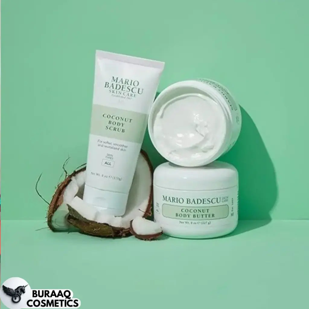 🥥 Mario Badescu – Coconut Body Scrub & Body Butter Duo