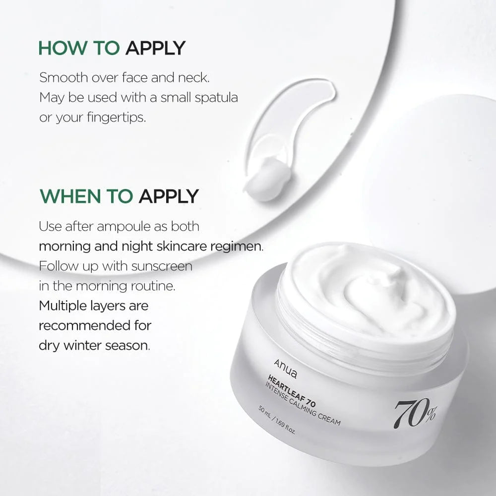 Anua Heartleaf 70% Intense Calming Cream – 50ml