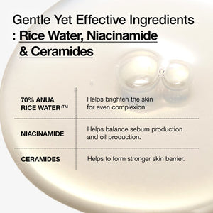 Anua Rice 70 Glow Milky Toner 250ml - back label