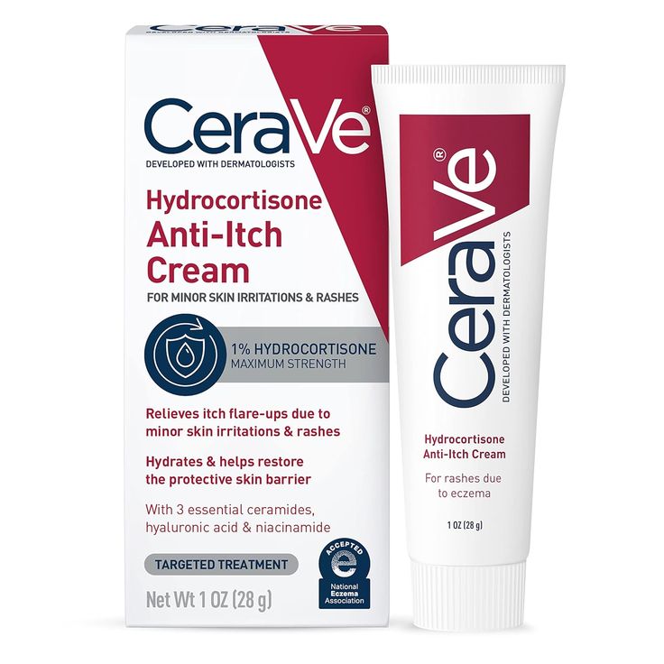 CeraVe Hydrocortisone Anti-Itch Cream – Soothes Irritation & Redness | 15g (0.5 oz)
