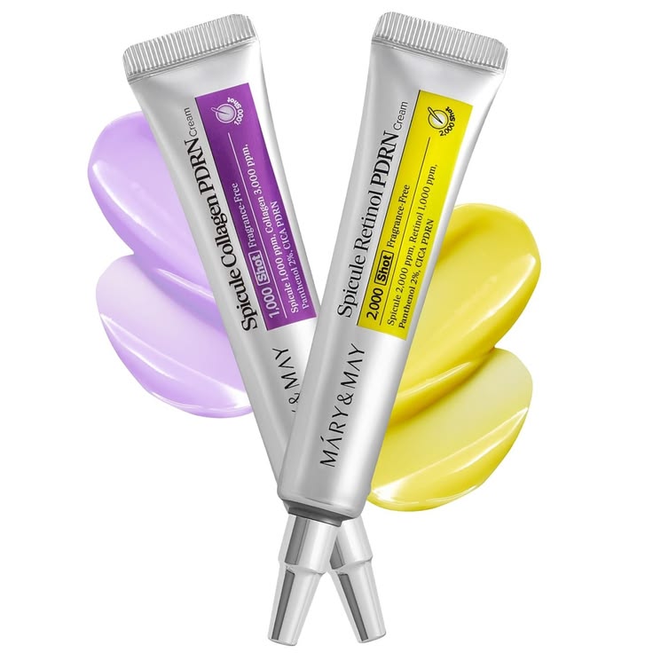 Mary&May Spicule PDRN Cream Duo Set| Retinol & Collagen PDRN Cream Set (15g × 2)