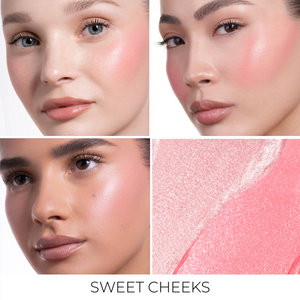 Natasha Denona Sweet Cheeks on different skin tones