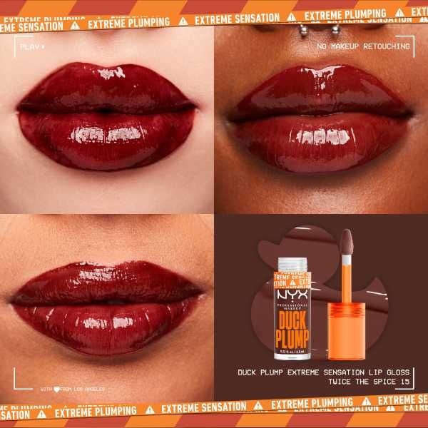 NYX Duck Plump Extreme Sensation Lip Gloss – Twice the Spice 15 (7ml)
