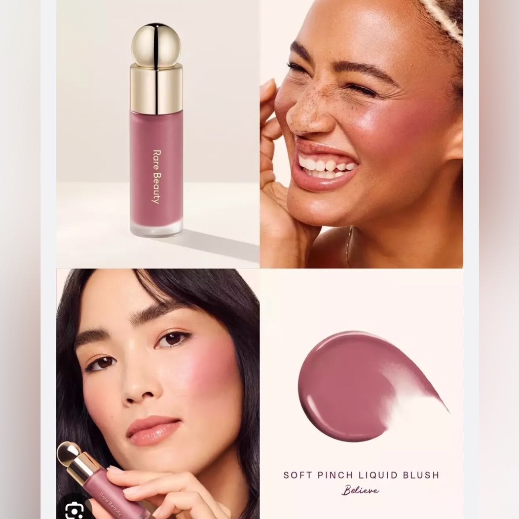 Rare Beauty Soft Pinch Liquid Blush – Believe (7.5ml) | Matte Berry Liquid Blush