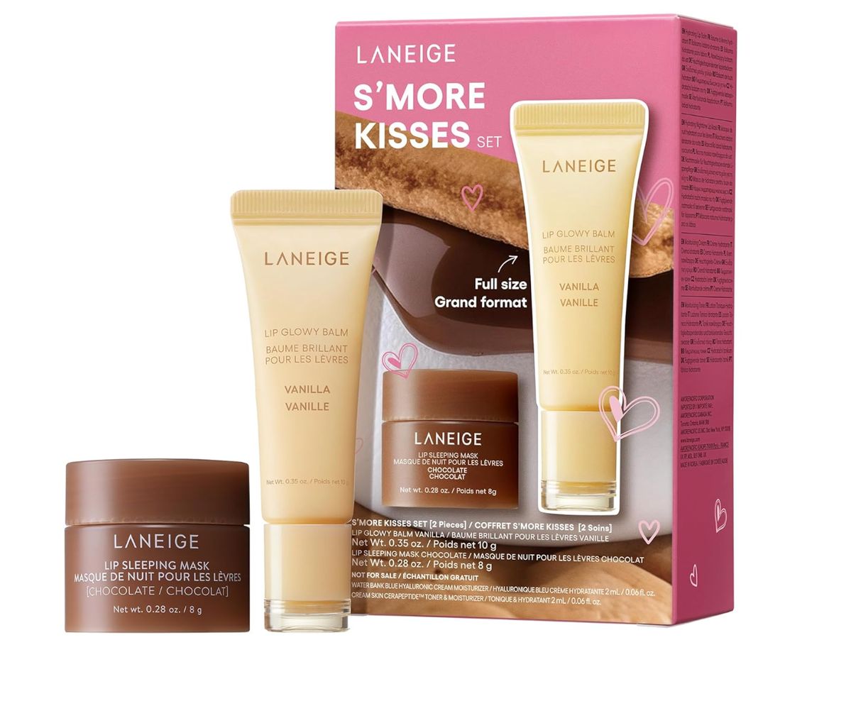 🍫✨ LANEIGE S’MORE KISSES SET – Vanilla + Chocolate (Limited Edition)