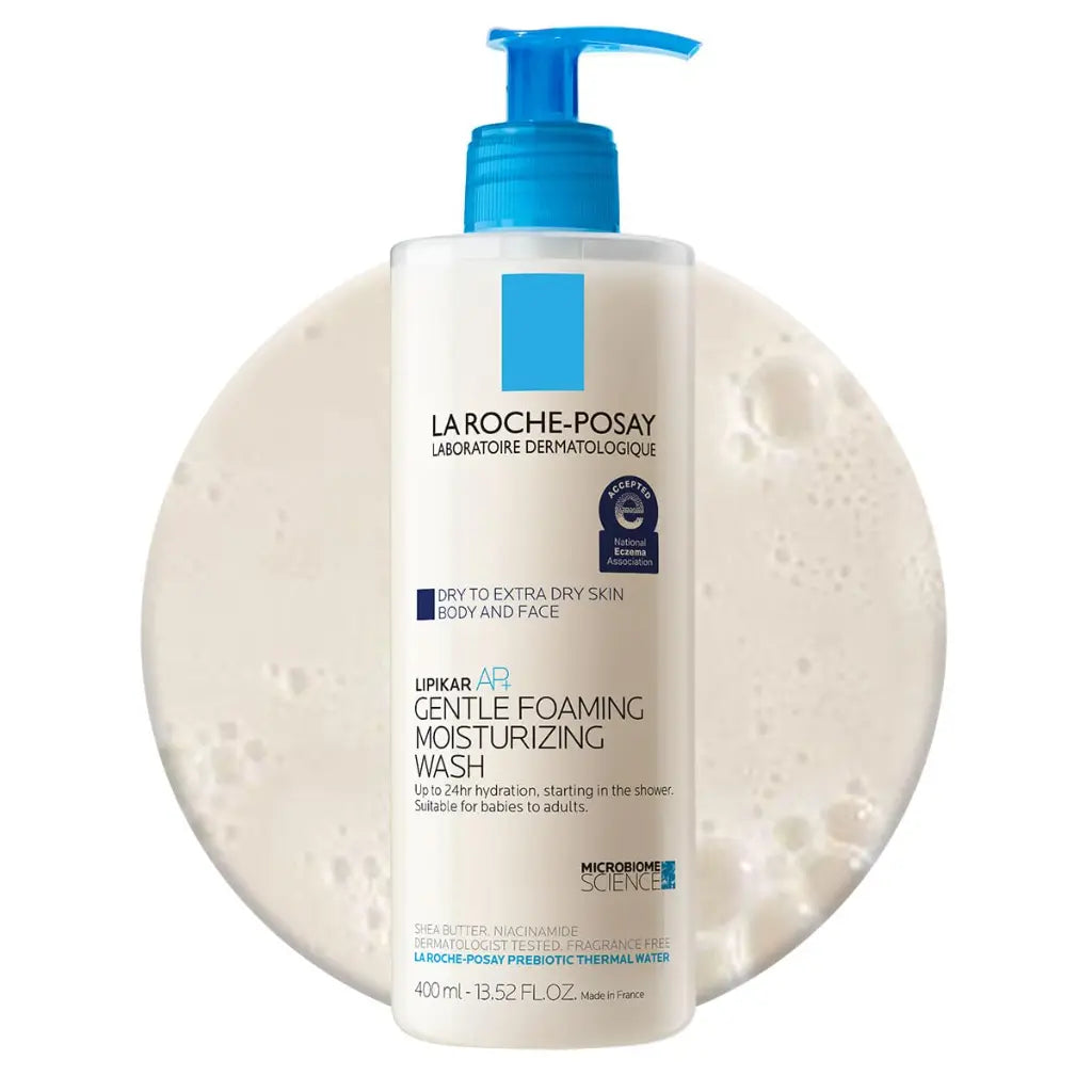 La Roche Posay Gentle Foaming Moisturizing Wash Dry To Extra Dry Skin Body And Face 400Ml