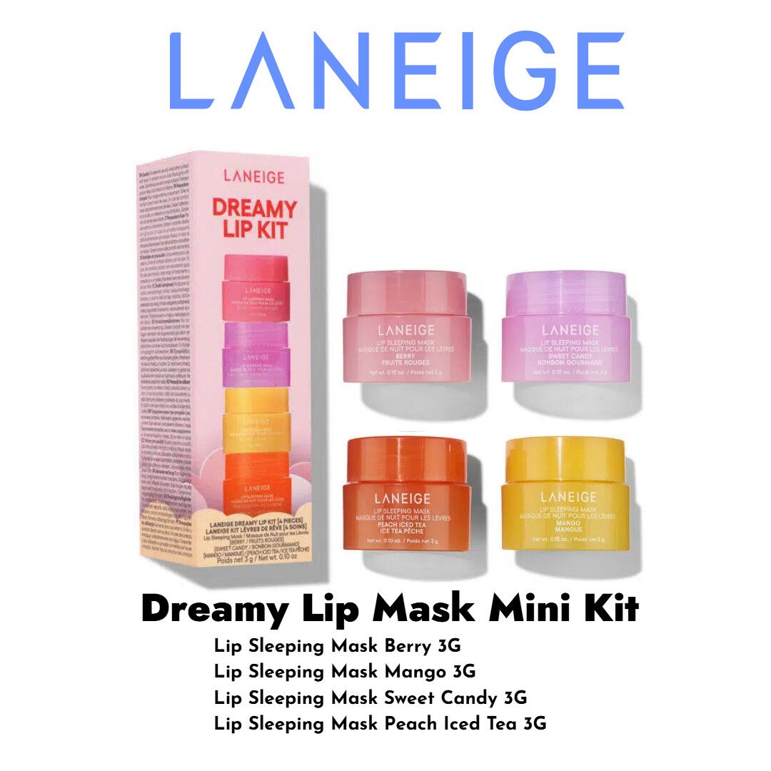 LANEIGE Dreamy Lip Kit – Mini Lip Sleeping Mask Set (4 Pieces)