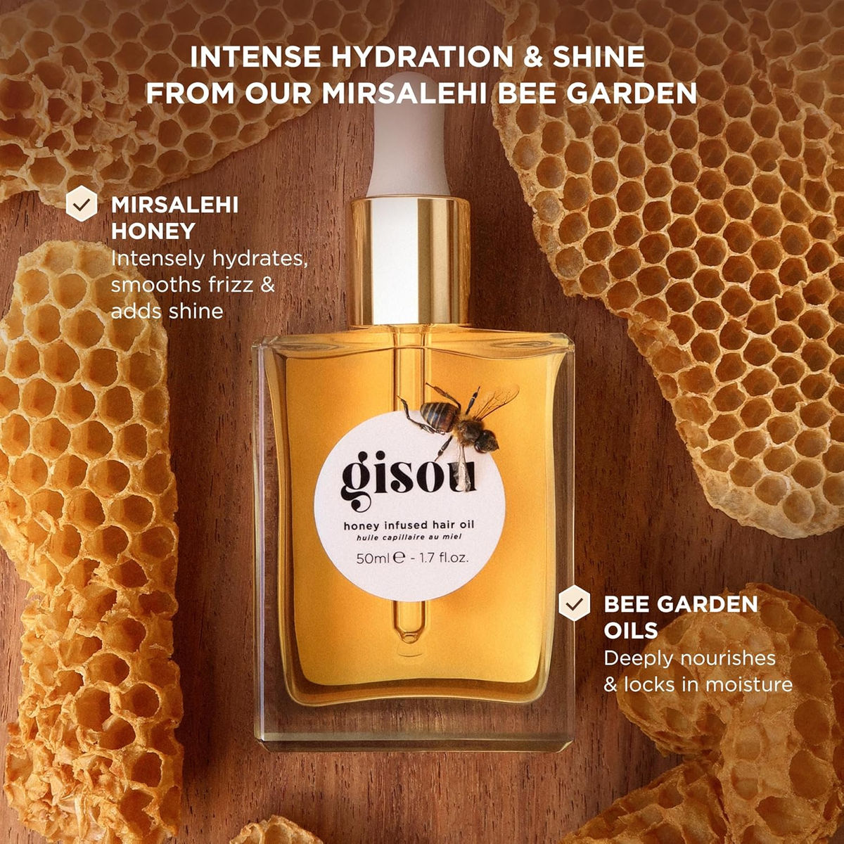 🍯 Gisou Honey-Infused Hair Oil – 50ml