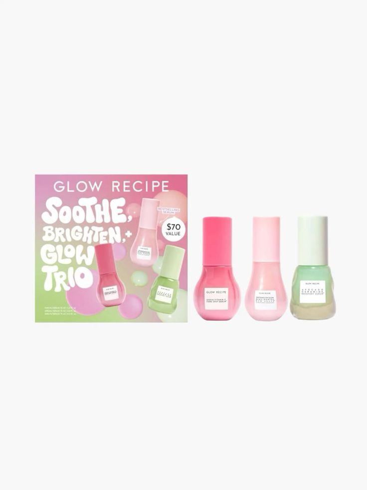 Glow Recipe Soothe, Brighten + Glow Trio | Radiance Skincare Set
