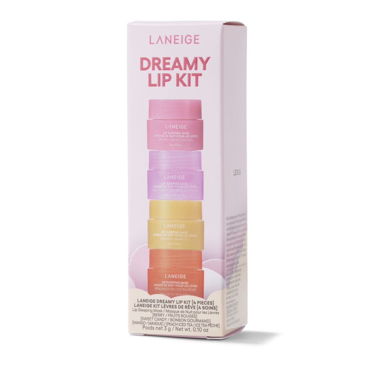 LANEIGE Dreamy Lip Kit – Mini Lip Sleeping Mask Set (4 Pieces)