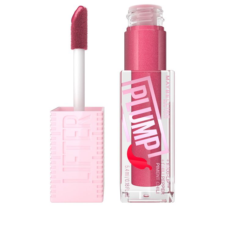 Maybelline Lifter Plump Lip Gloss – 002 Mauve BiteFuller, Juicier Lips with a Pop of Mauve