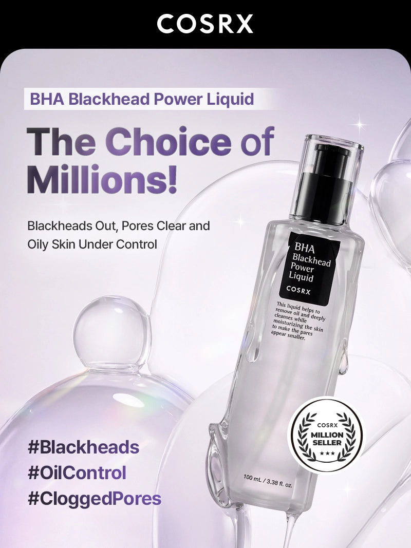 COSRX BHA Blackhead Power Liquid texture and bottle