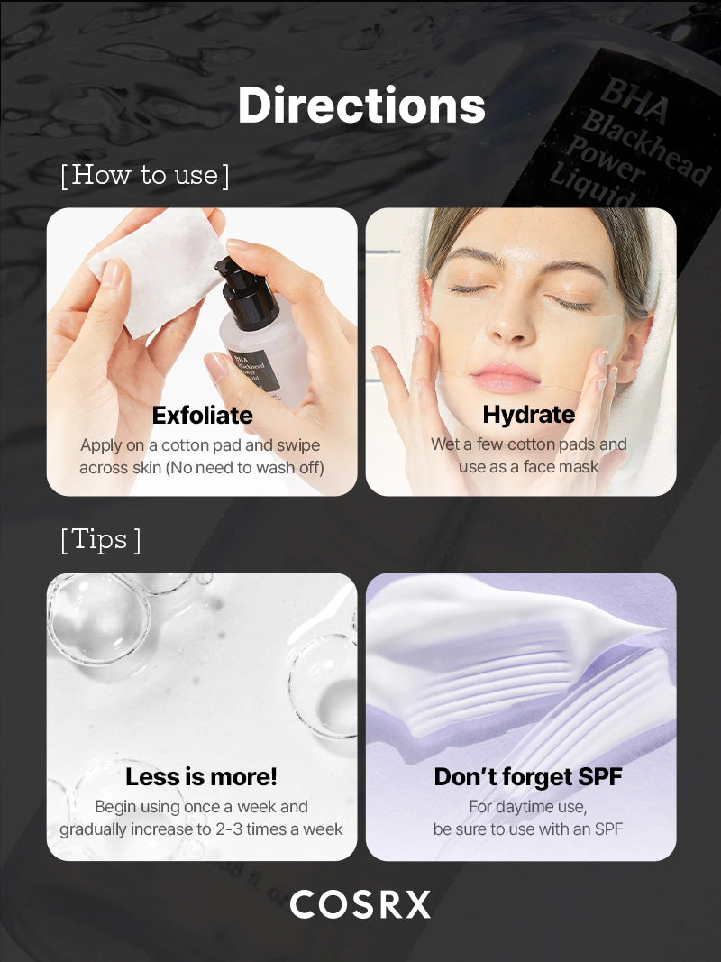 COSRX BHA Blackhead Power Liquid ingredients highlight