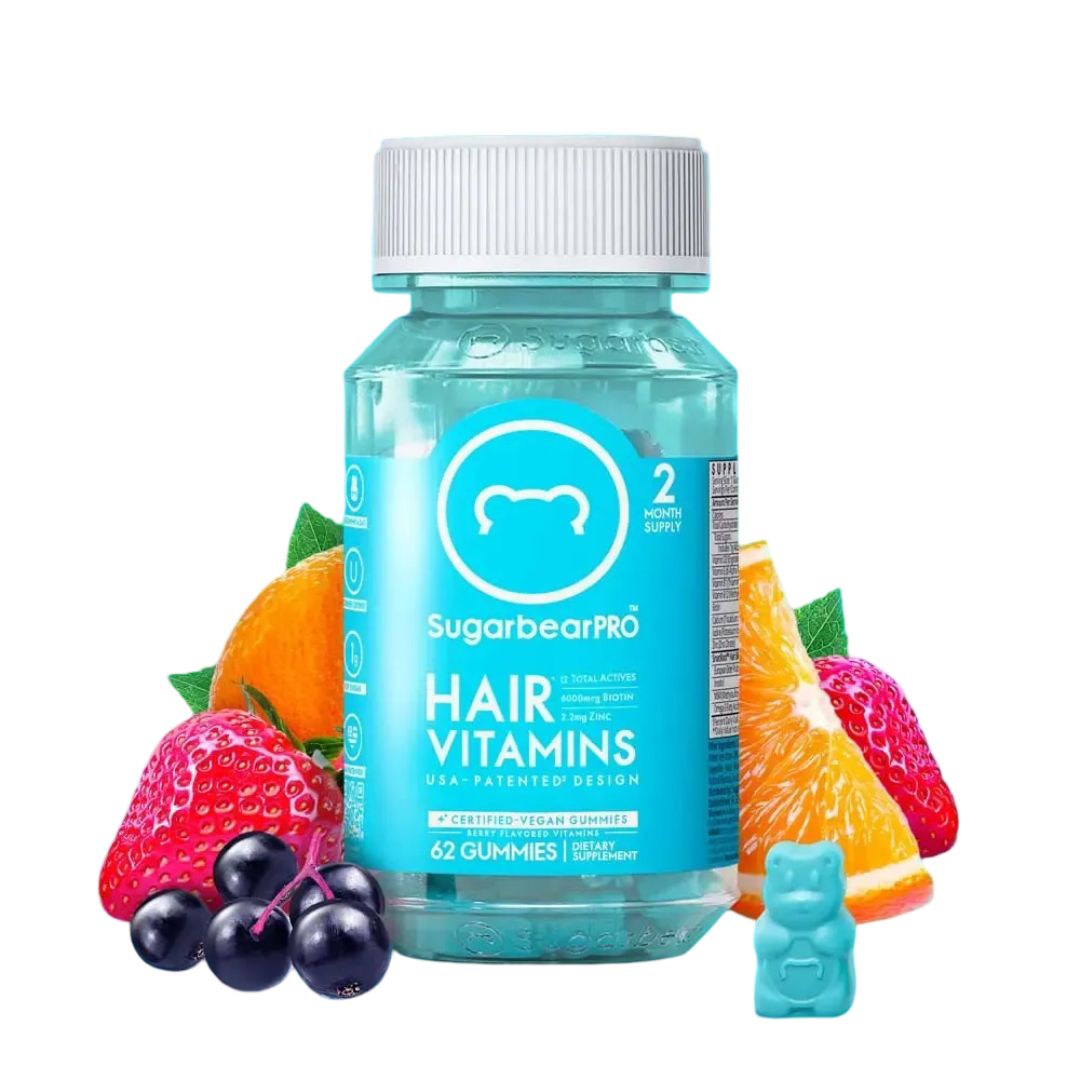 SugarBear Pro Hair Vitamin Gummies (62 Gummies – 2 Month Supply)