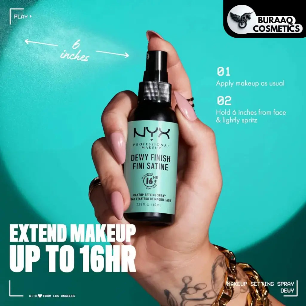 NYX Dewy Finish Setting Spray – 60 mL (2.03 fl oz)