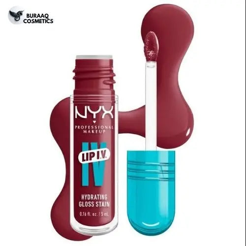 💄 NYX Professional Makeup Lip I.V. Hydrating Lip Gloss Stain – Water Bout Wine 5ml