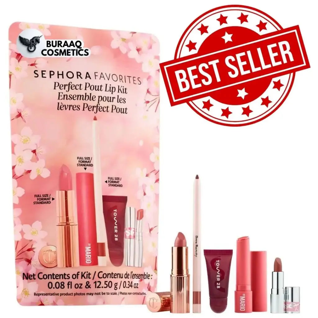 Sephora Favorites Perfect Pout Lip Kit 💋 | Limited Edition (0.08 fl oz + 12.5 g / 0.34 oz)