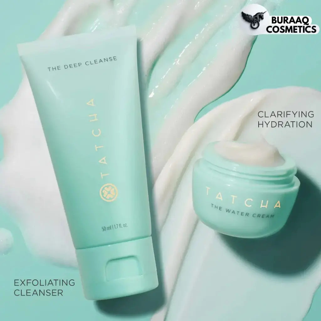 Tatcha Skincare Duo – The Deep Cleanse (50ml / 1.7 fl.oz) & The Water Cream (15ml / 0.5 fl.oz)
