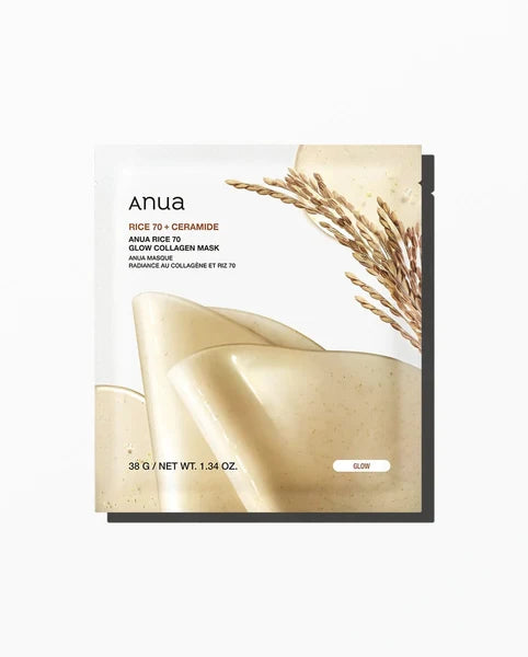 Anua Rice 70+ Glow Collagen Sheet Mask – 1 Sheet