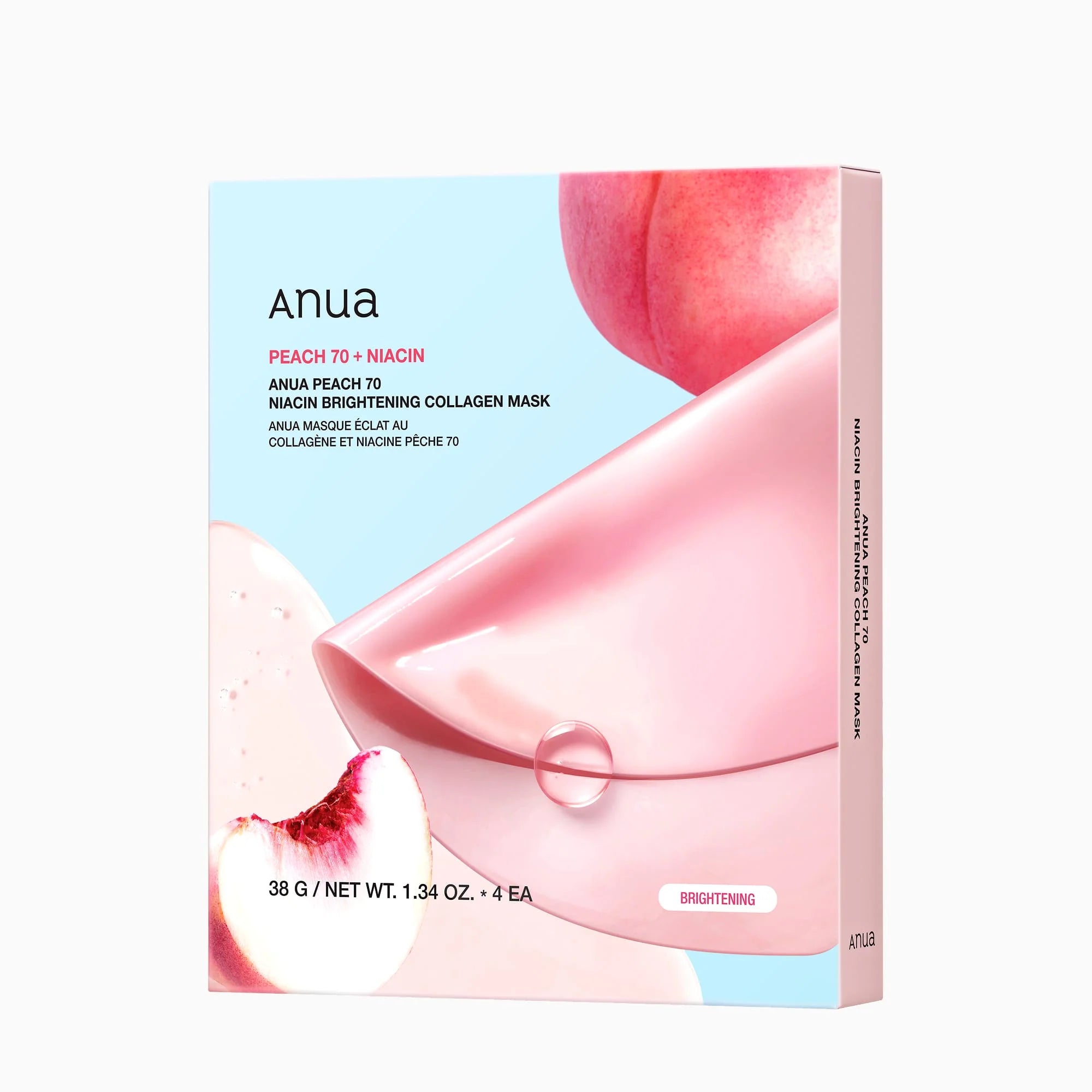 Anua Peach 70 Niacin Brightening Collagen Sheet Mask – 1 Sheet