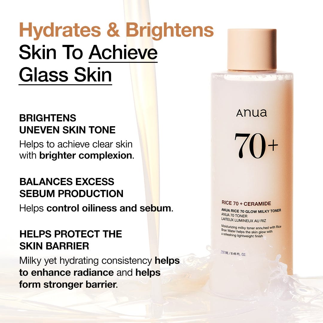 Anua Rice 70 Glow Milky Toner 250ml - texture