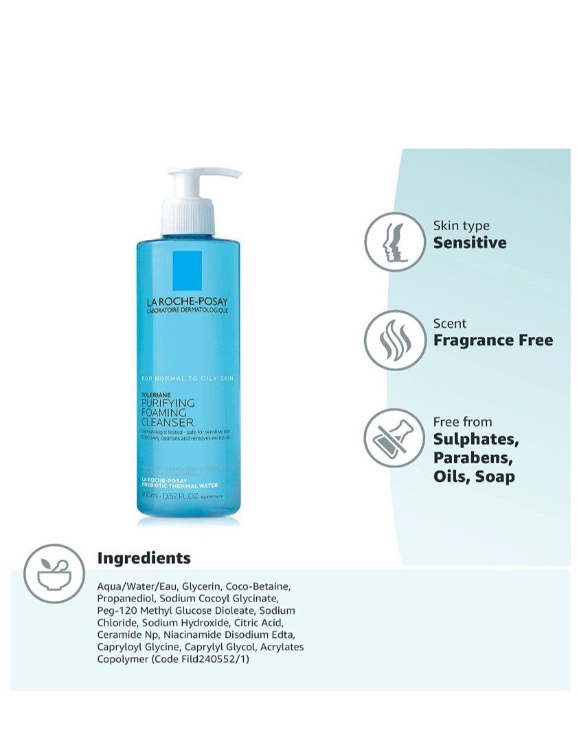 La Roche Posay Toleriane Purifying Foaming Cleanser 400ml