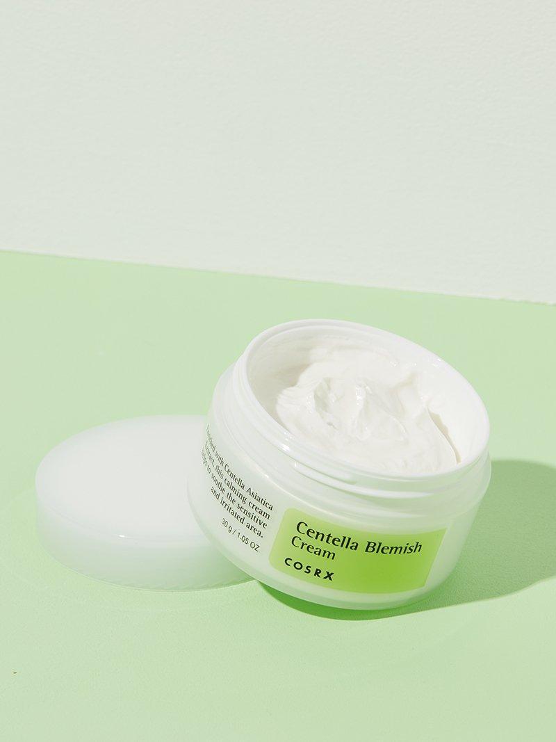 COSRX Centella Blemish Cream application