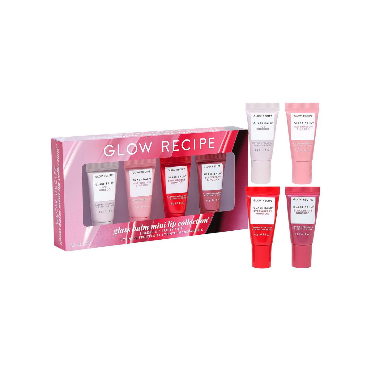 Glow Recipe Glass Balm Mini Lip Collection – 4-Piece Set