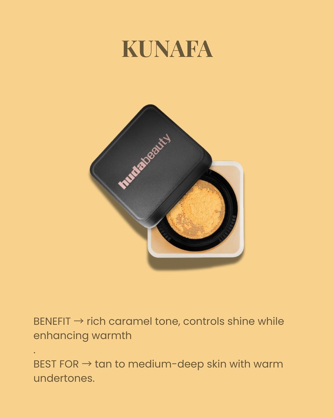 Huda Beauty Easy Bake Loose Powder – Kunafa🧡