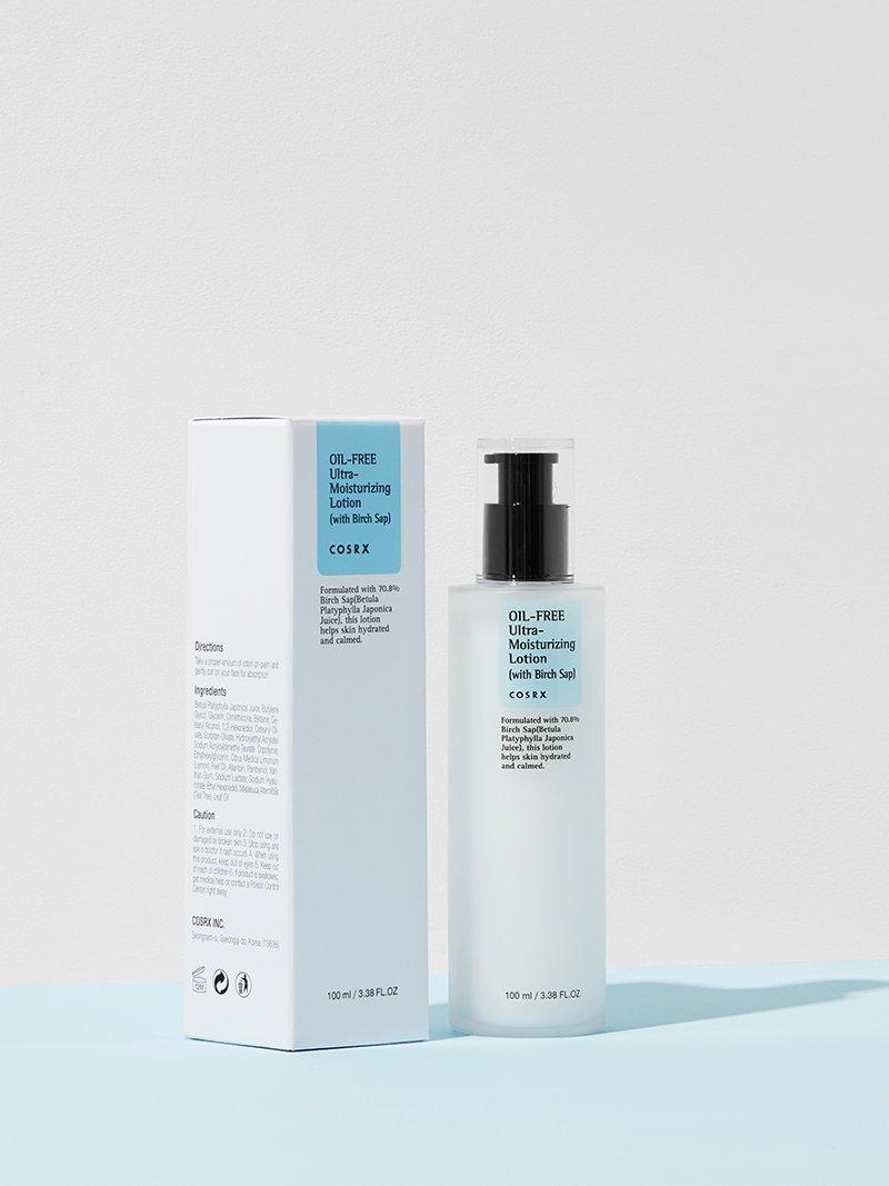 COSRX Oil-Free Ultra-Moisturizing Lotion application