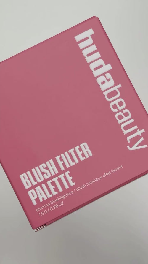 🌸 HUDA BEAUTY Blush Filter Blurring Blushlighters Palette – Rose Berry (0.99 oz)
